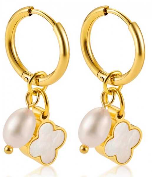 F-A20.4 E090-010G S. Steel Earrings 2.8cm