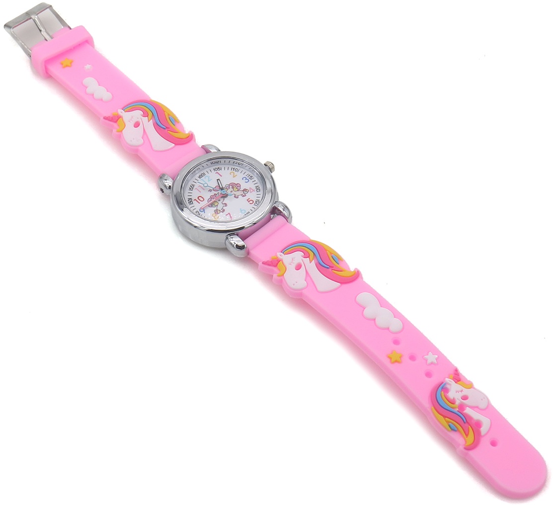 C-D4.1 W002-032-5 Quartz Watch for Kids - Unicorn Pink