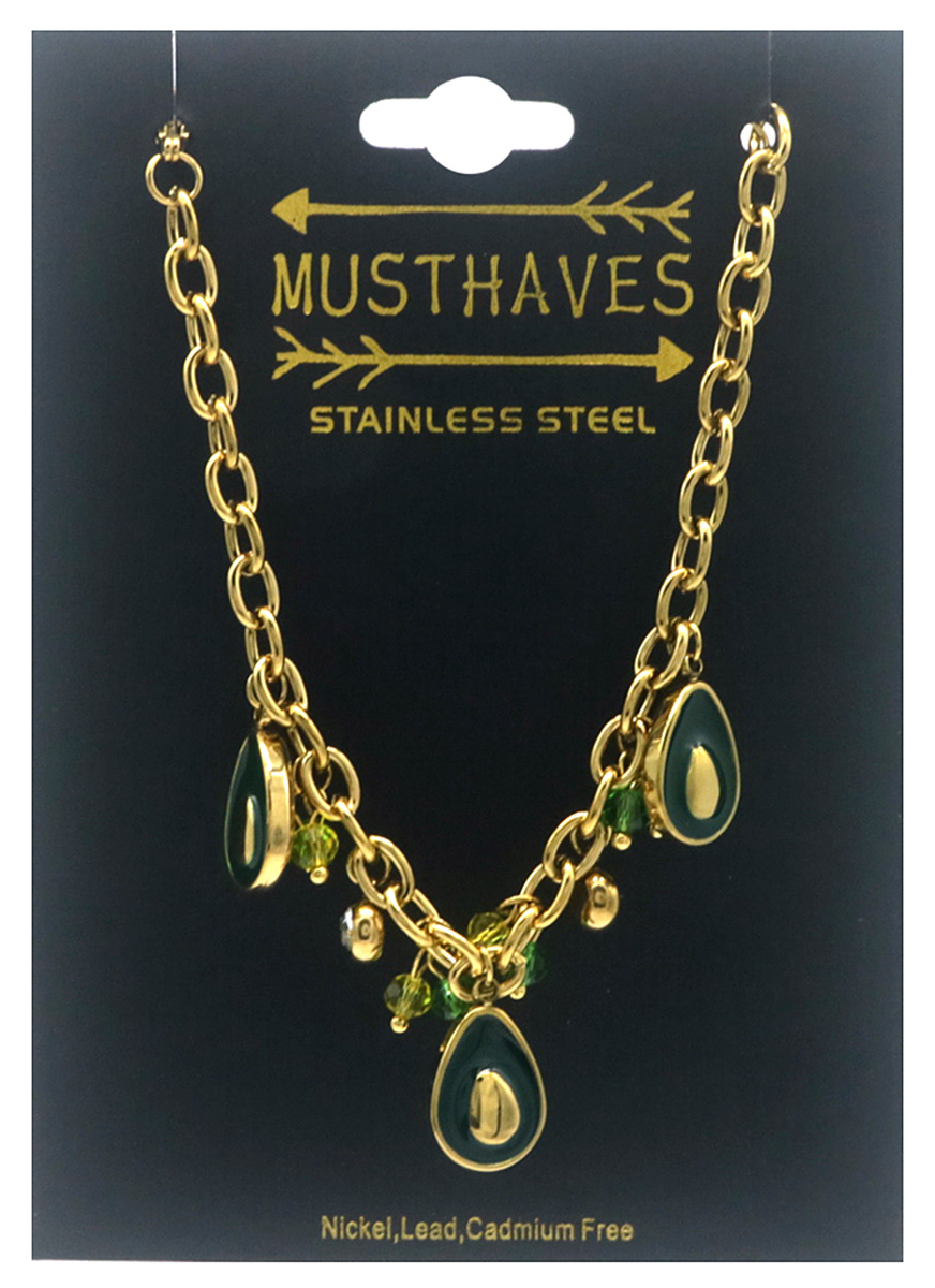 F-B8.1 B2503-046G S. Steel Bracelet Avocados 16-21cm